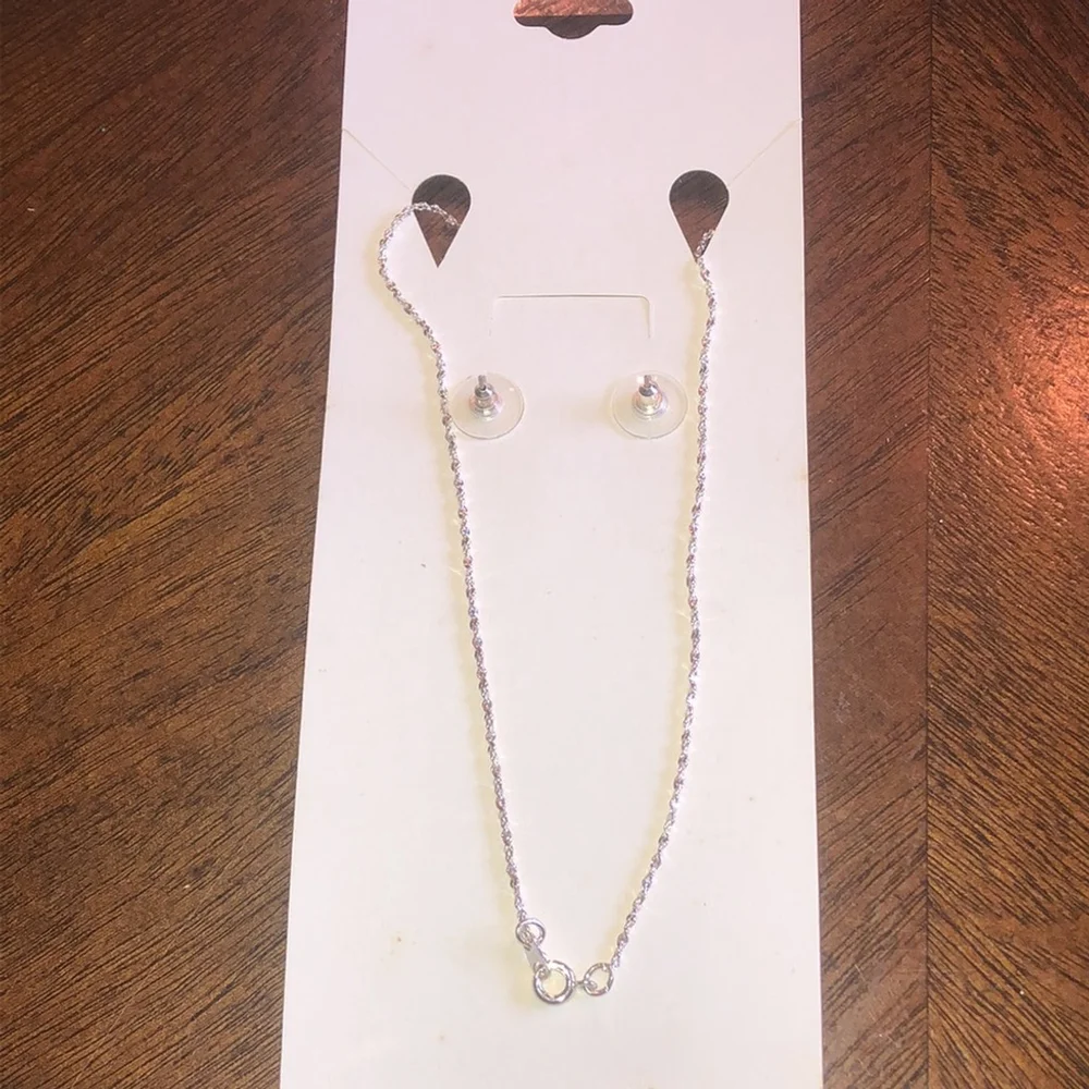 Charlestone Elegant Silver Tone Austrian Crystal Necklace and Earring Set